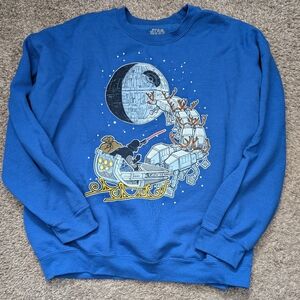 Star Wars Blue Holiday Graphic Crewneck Sweater